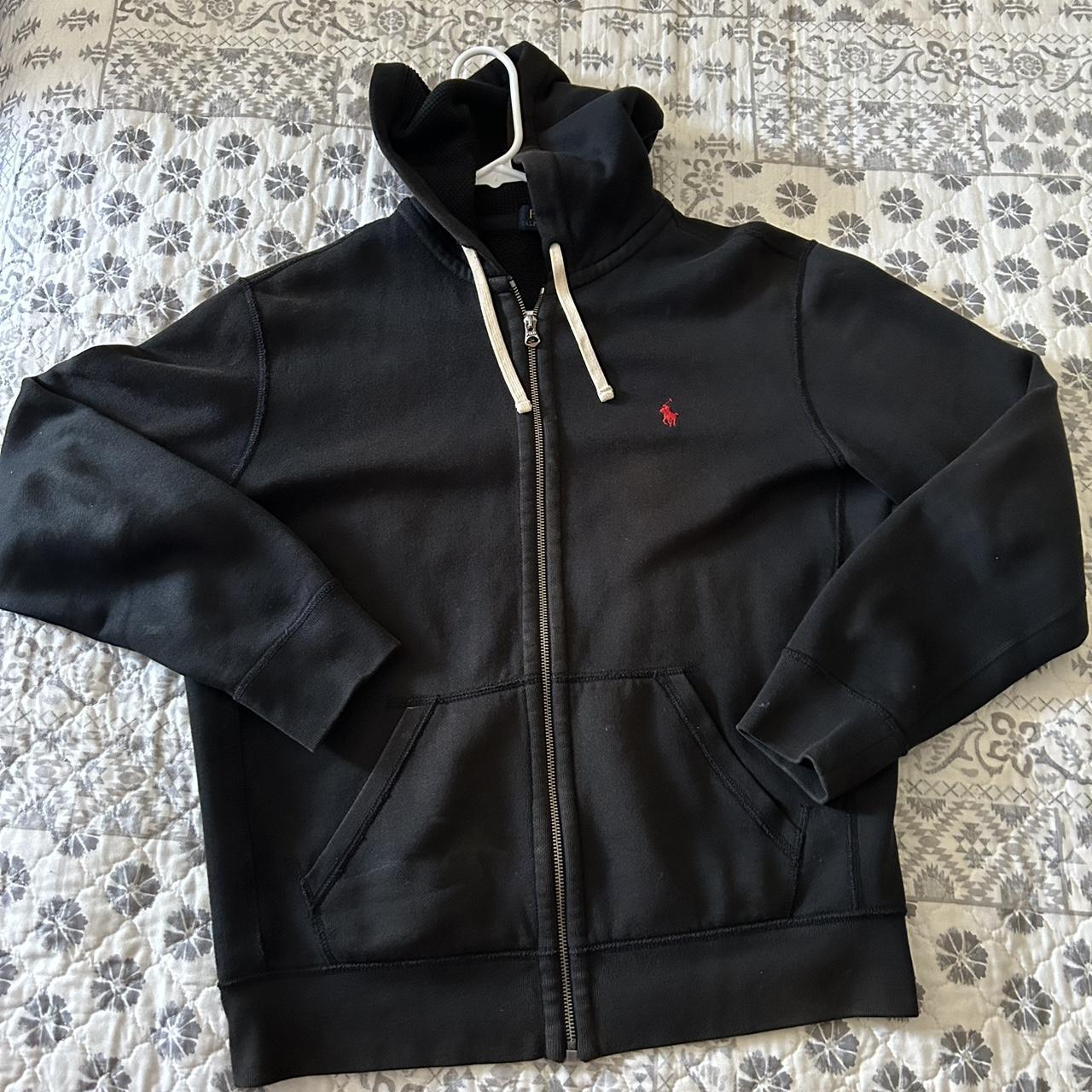 Polo Ralph Lauren Zip Up Hoodie Worn often Slight... - Depop