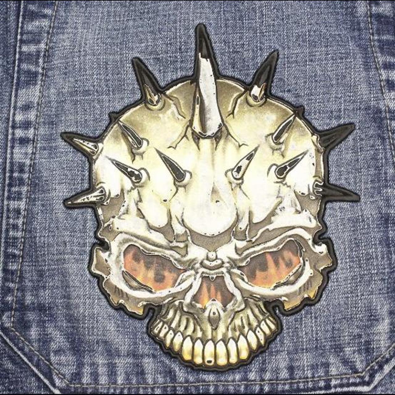 Vintage JNCO Spiked Skull Grunge Skater Style Jean...