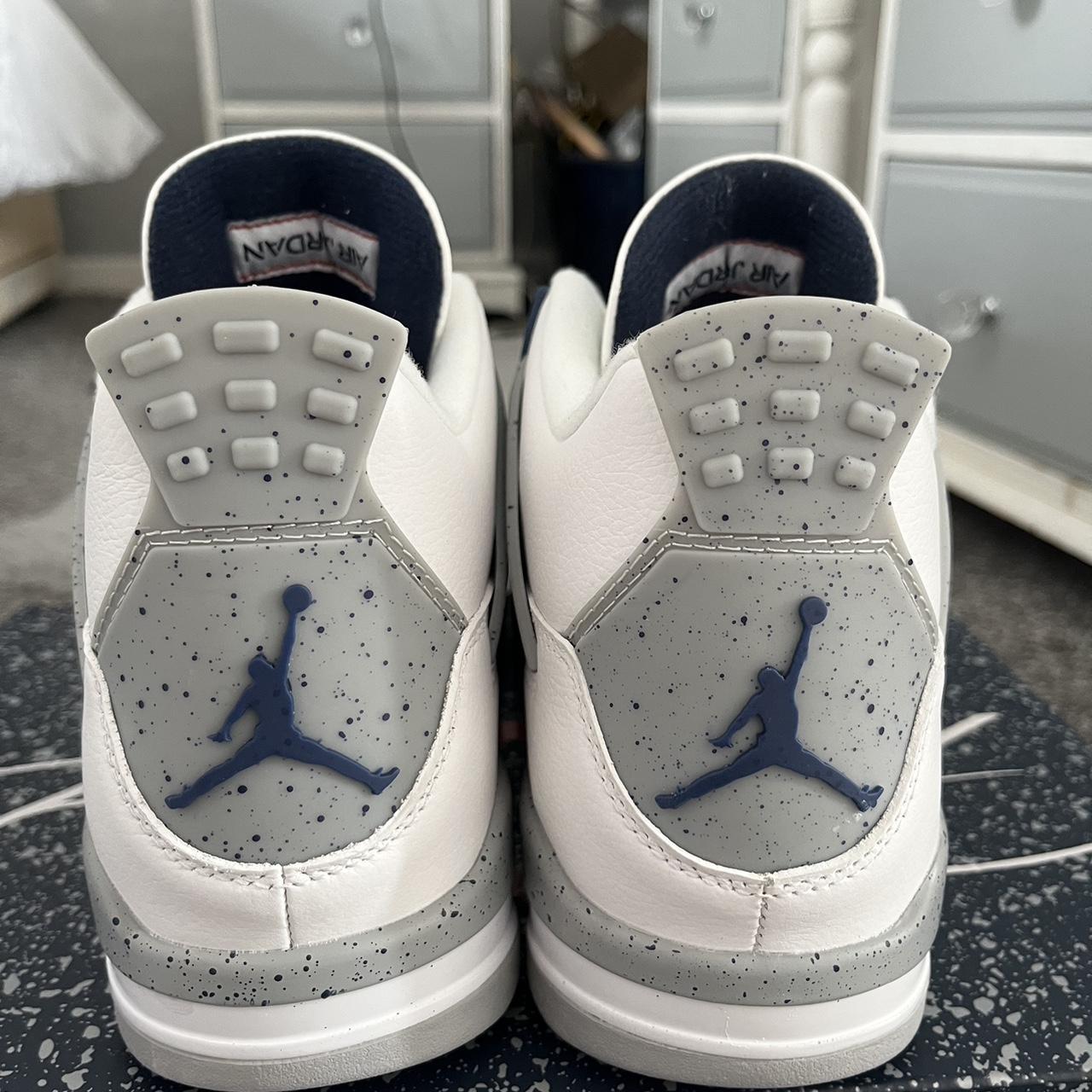 MIDNIGHT NAVY JORDAN 4s #shoes #jordans #sneakers... - Depop