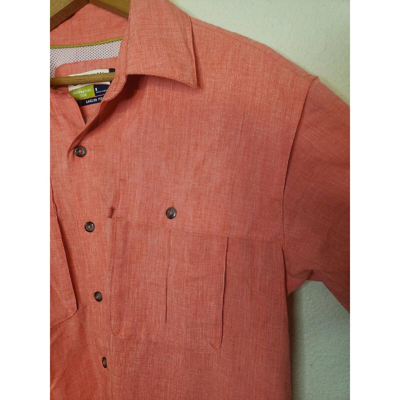 Magellan Mens Reddish Pink Button Up Vented Fishing Outdoor S/S Shirt Size  XL
