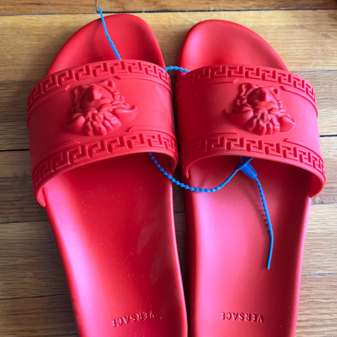Pink Versace Sliders Red Red Medusa Head Versace Slides, Brand New