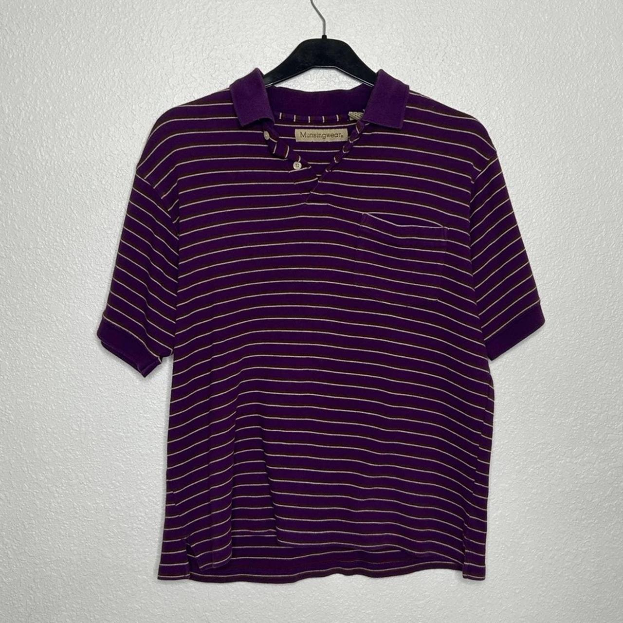 Men’s Purple MunsingWear Polo Shirt, Pre owned but in...