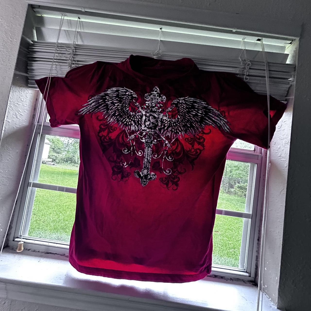 looking for trades affliction shirt fits medium and... - Depop