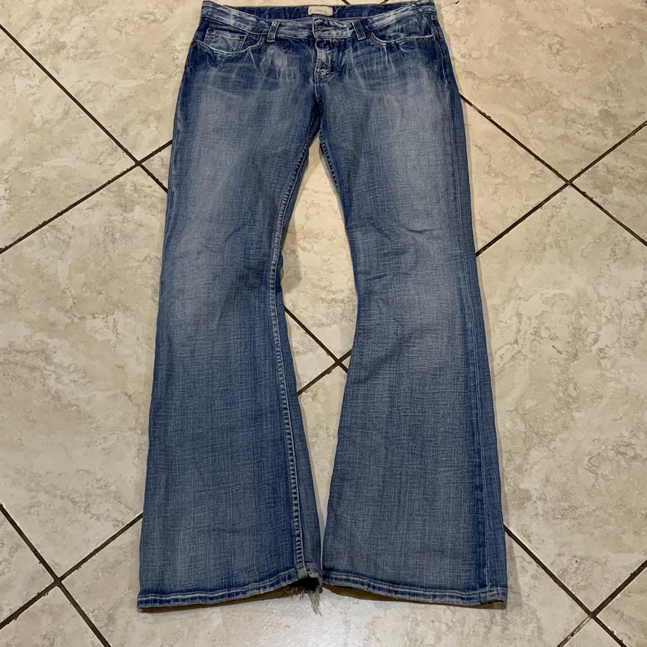 Vintage Y2k men’s buckle jeans! Wide leg Baggy Size... - Depop