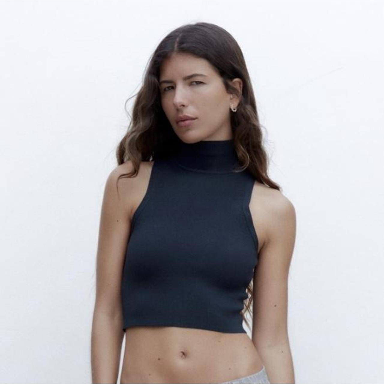 Brand new with tag Zara Blue knit top One