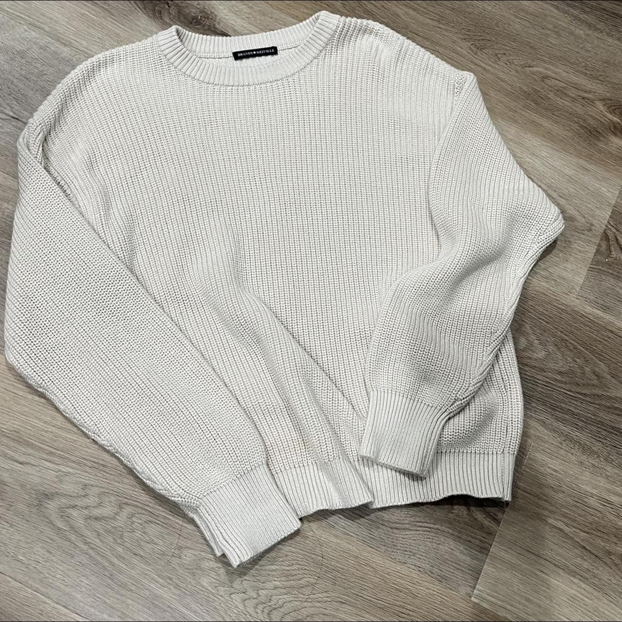 Brandy Melville sweater cream color Has a couple... - Depop