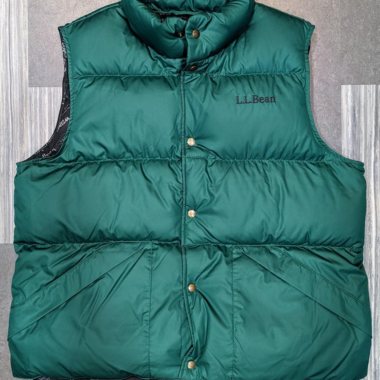 Vintage Green Down Vest by L.L. Bean (Men's XL) Up... - Depop