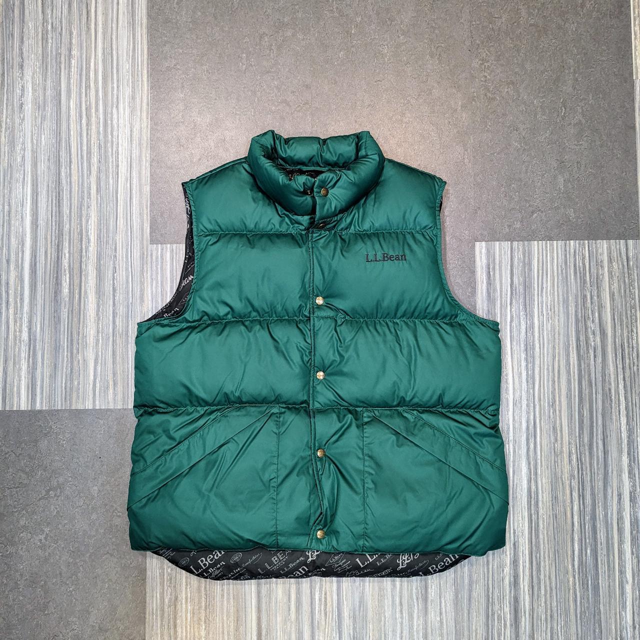 Vintage Green Down Vest by L.L. Bean (Men's XL) Up... - Depop