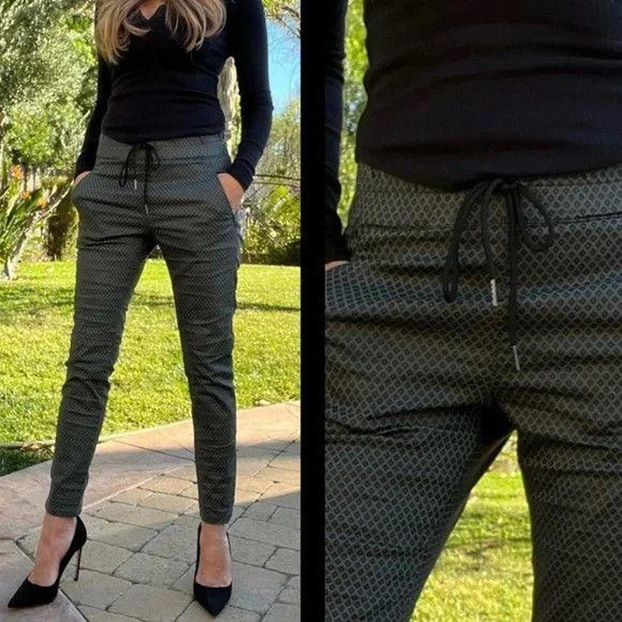 Source Unknown Women's Printed Pants - Black - 26… - image 1