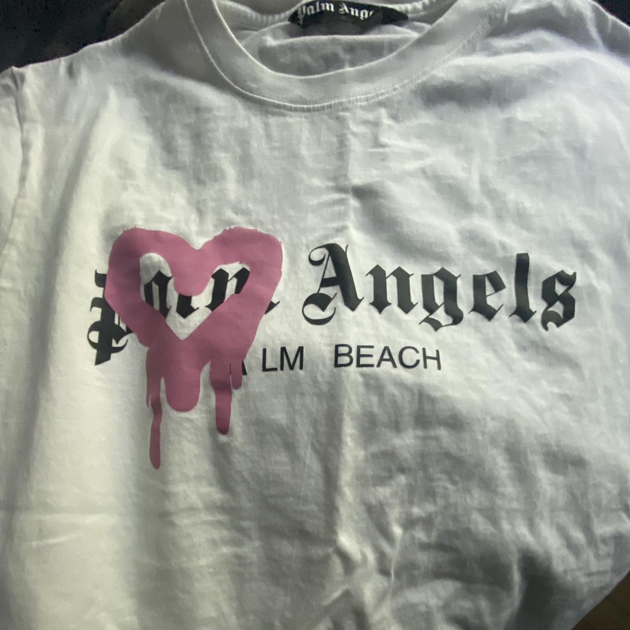 New palm Angels t shirt pink heart