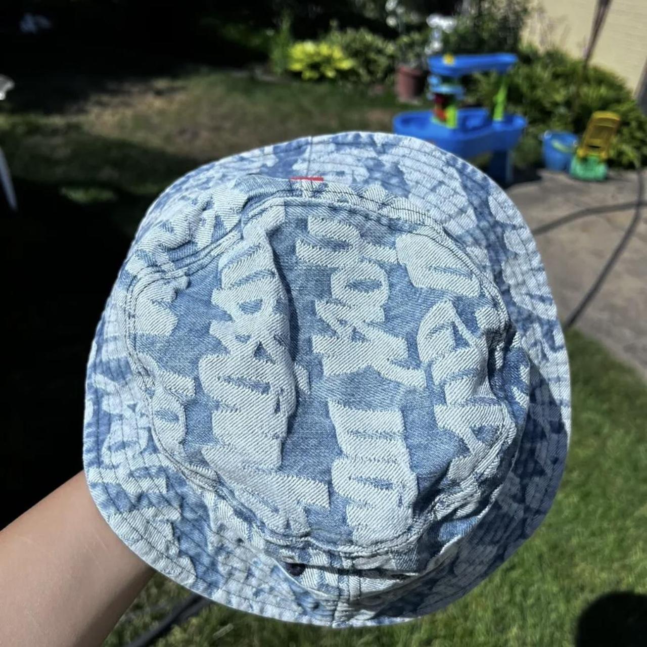 Supreme jacquard denim crusher hat Size - Depop