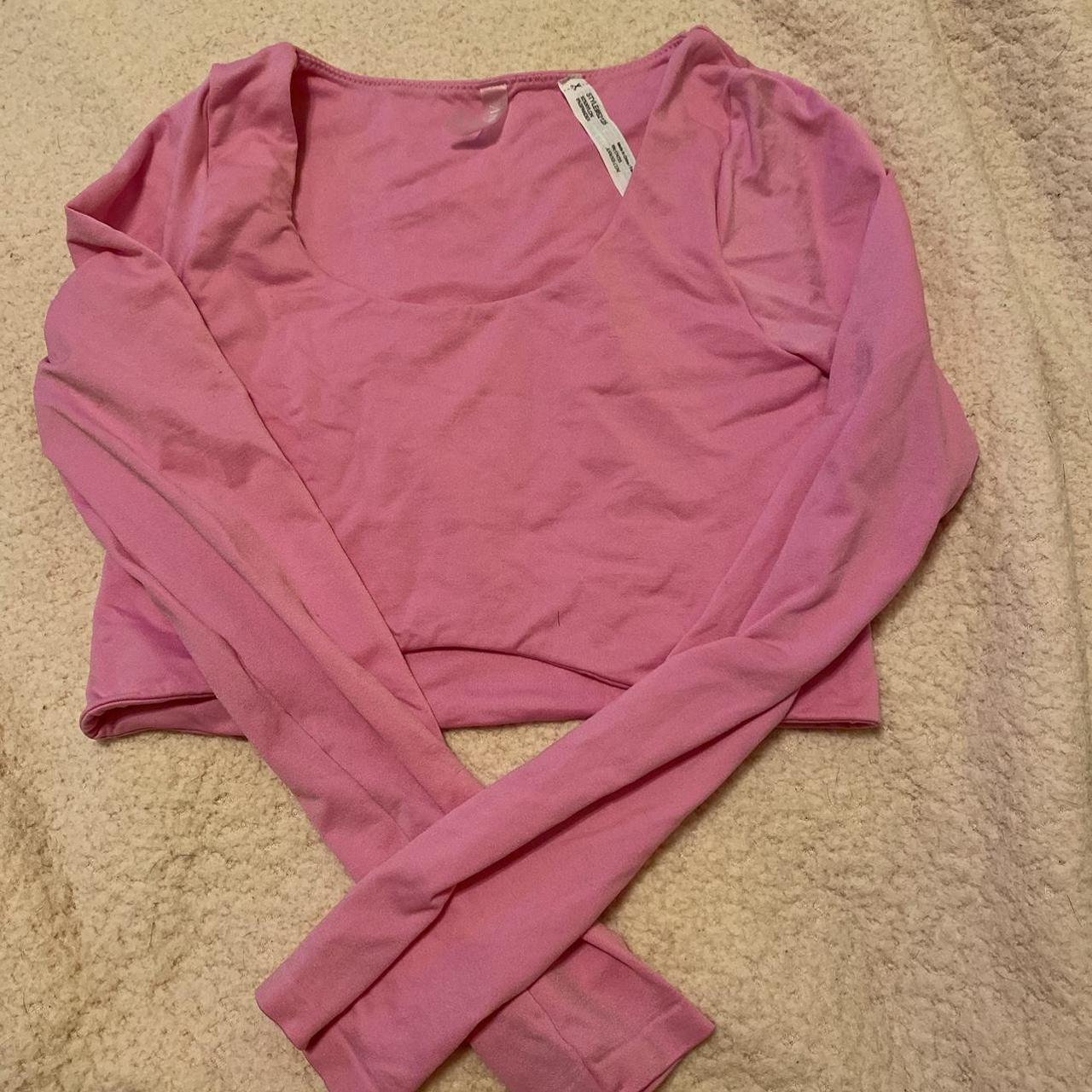 Pink shirt skims like material super flattering... Depop