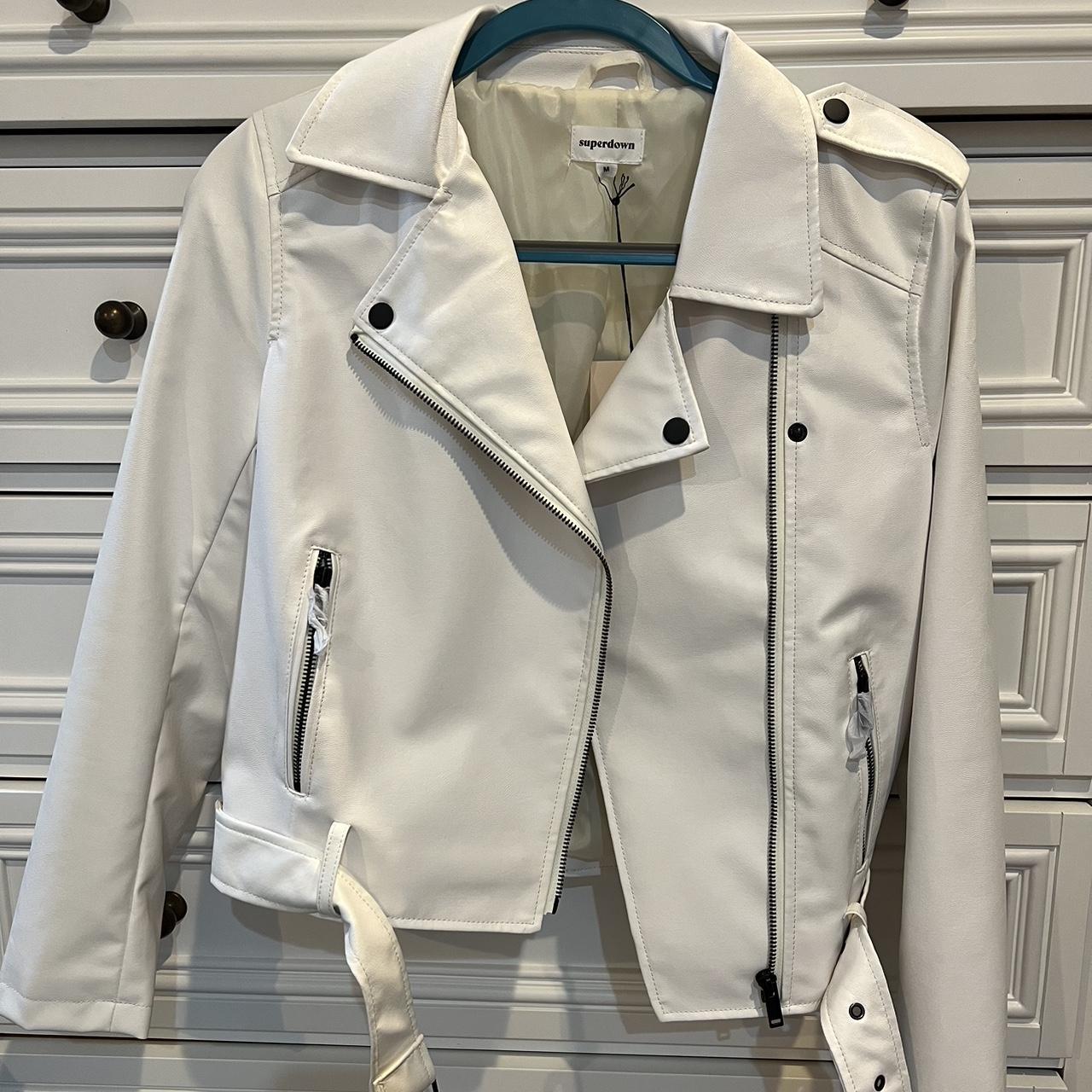 White leather jacket - new with tags - Depop