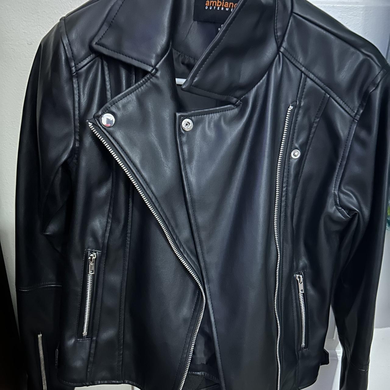 leather jacket - Depop