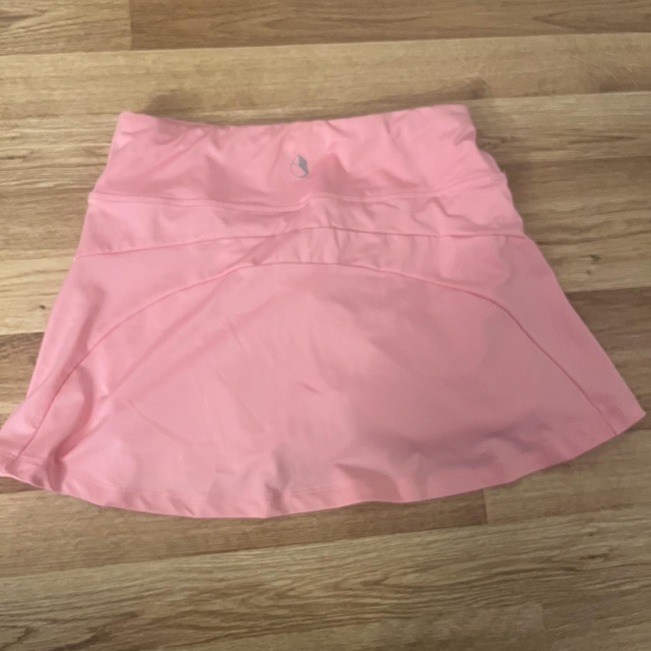 pink tennis skirt with built in shorts size s barely... - Depop