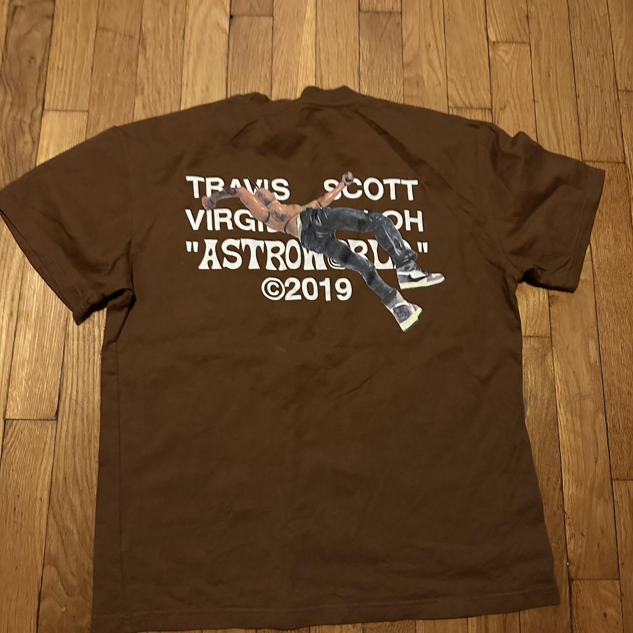 Travis scott virgil abloh hotsell tee brown