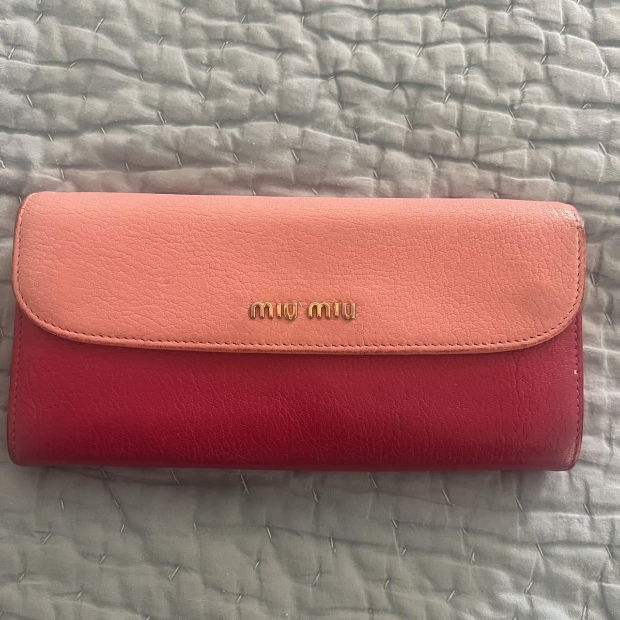 Miu Miu Women's Wallets - Pink/Red – Miu Miu long… - image 1