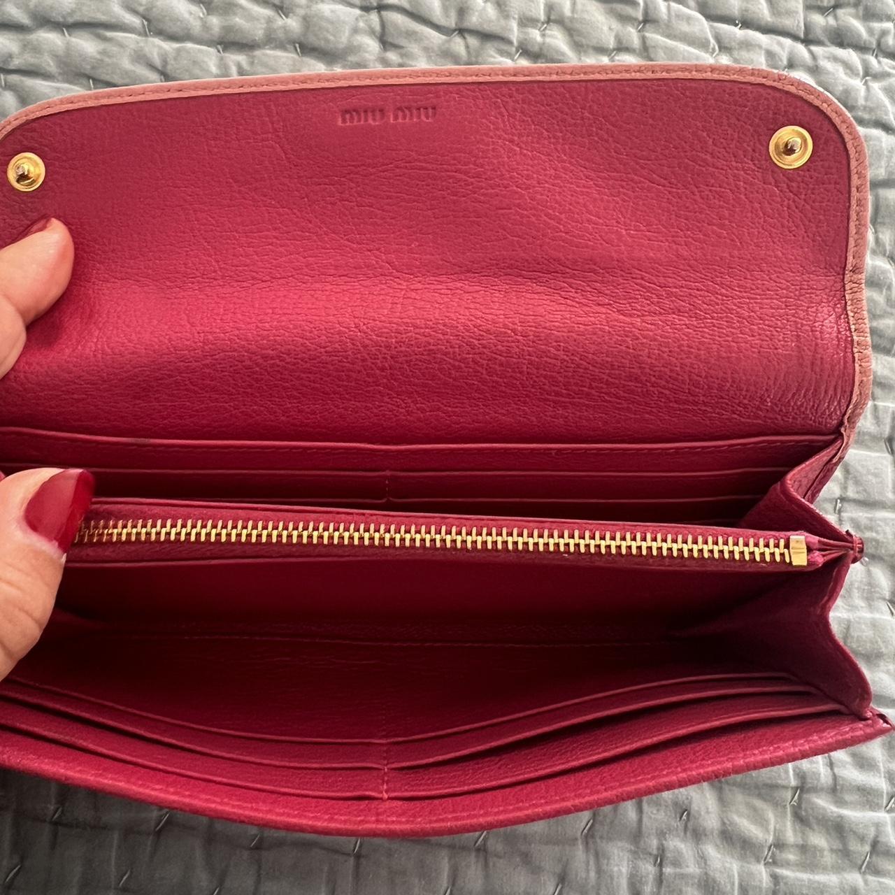 Miu Miu Women's Wallets - Pink/Red – Miu Miu long… - image 3