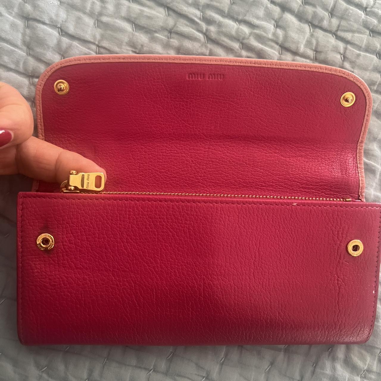 Miu Miu Women's Wallets - Pink/Red – Miu Miu long… - image 2