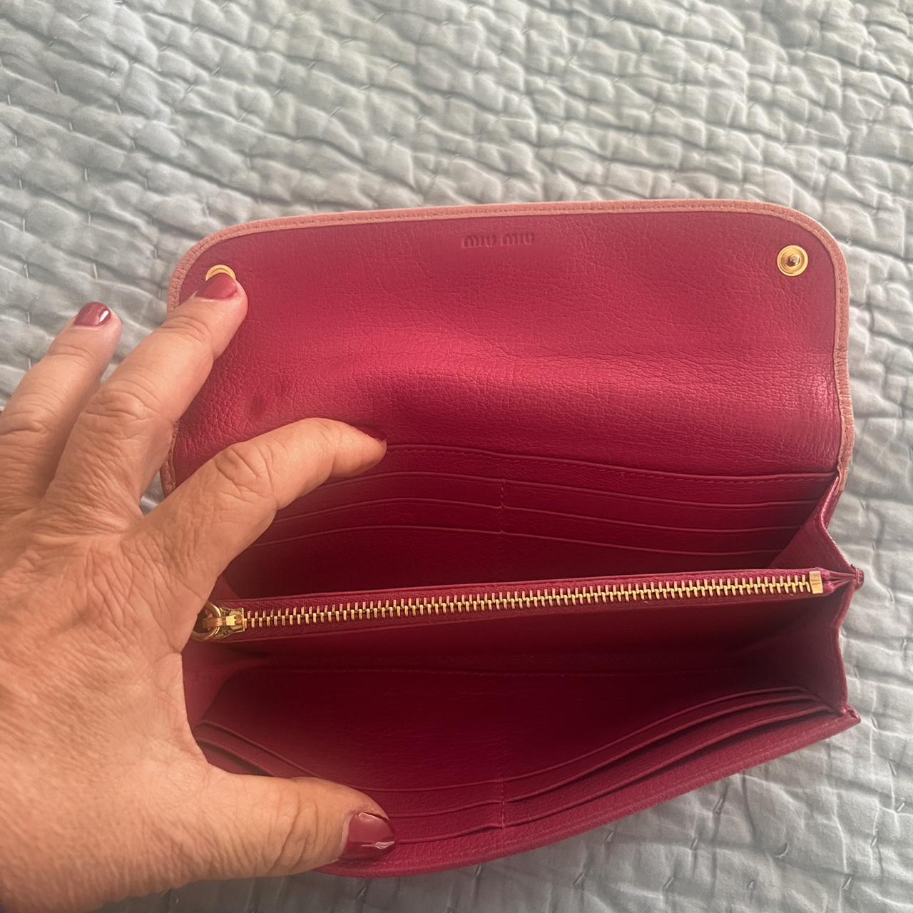Miu Miu Women's Wallets - Pink/Red – Miu Miu long… - image 4