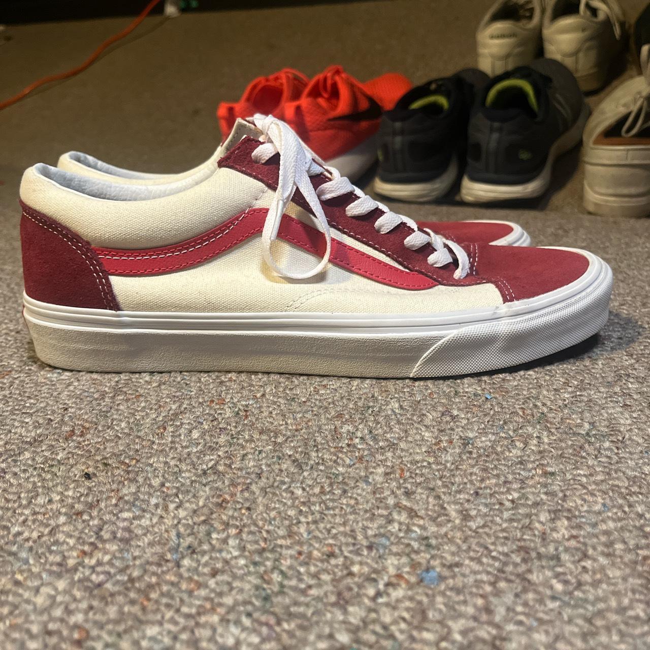 Mens vans burgundy old best sale skool trainers