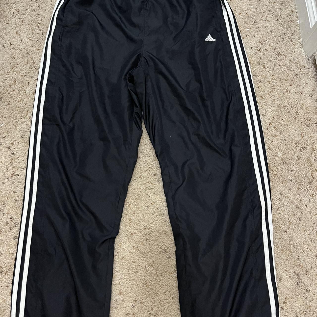 Adidas #baggy fit #track #windbreaker pants Black... - Depop