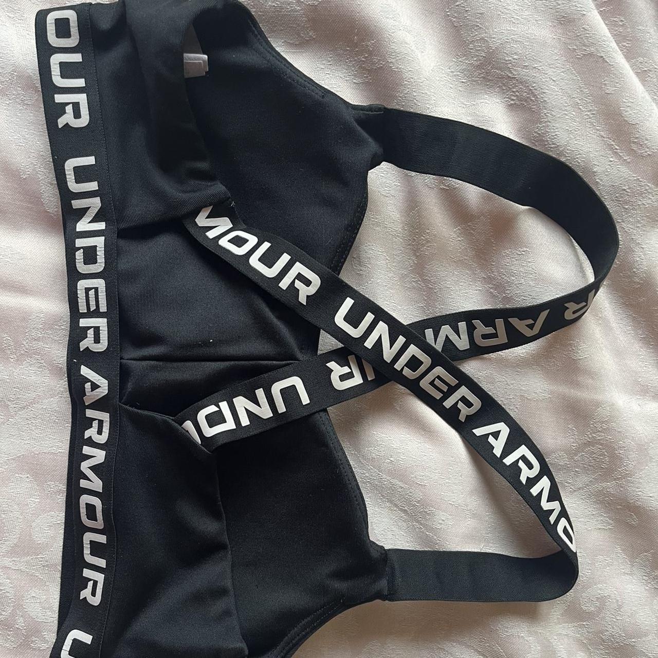 Black under armour sports bra US size S/M so UK - Depop