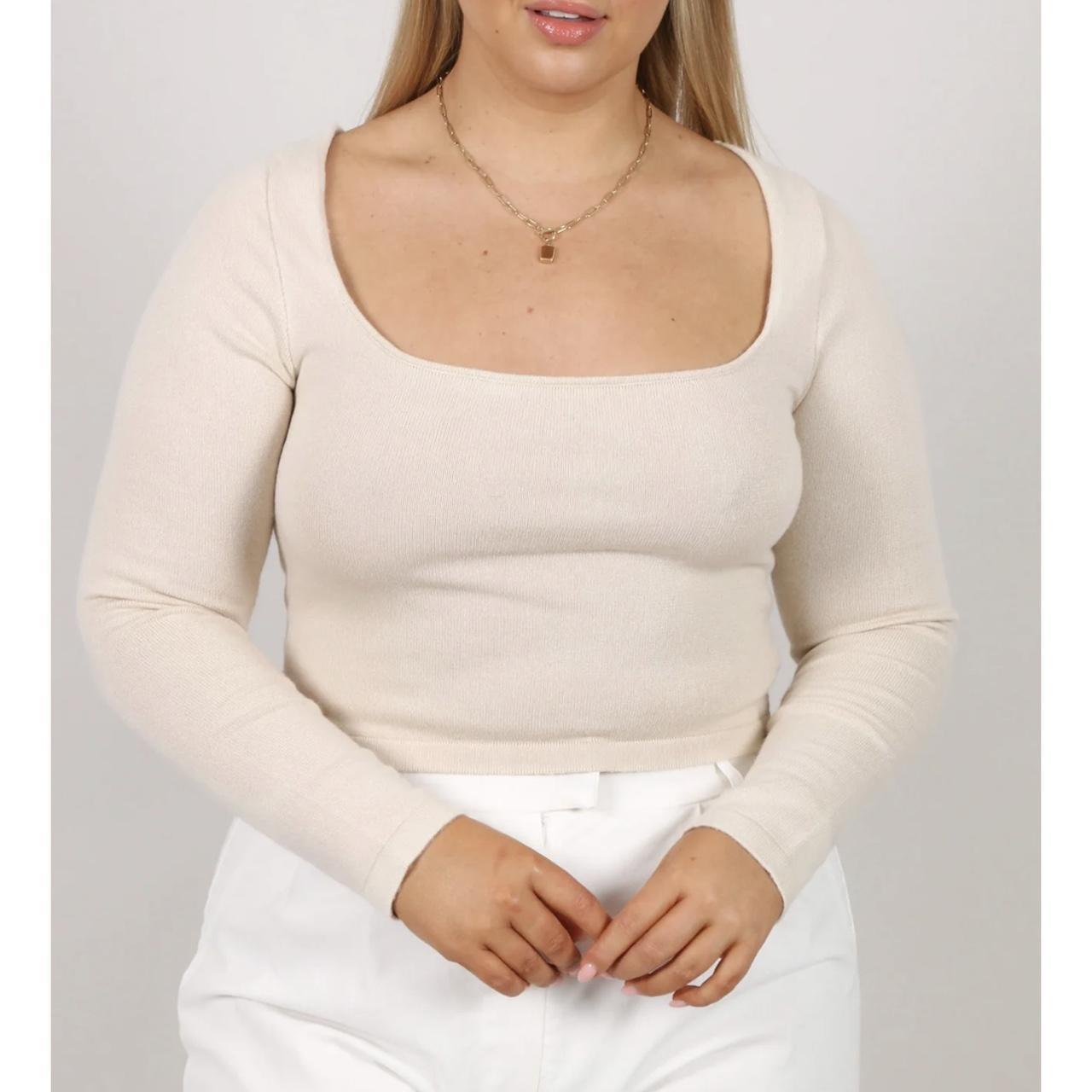 FAYT THE LABEL LOTTIE KNIT TOP CREAM AU 2224 Depop