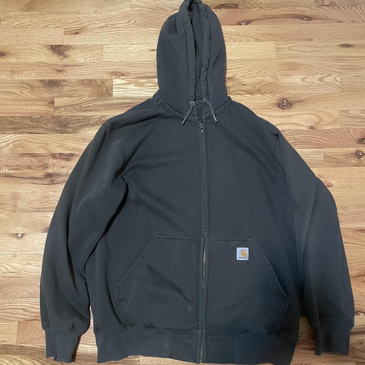 Vintage Carhartt zip hoodie size large loose fit. - Depop