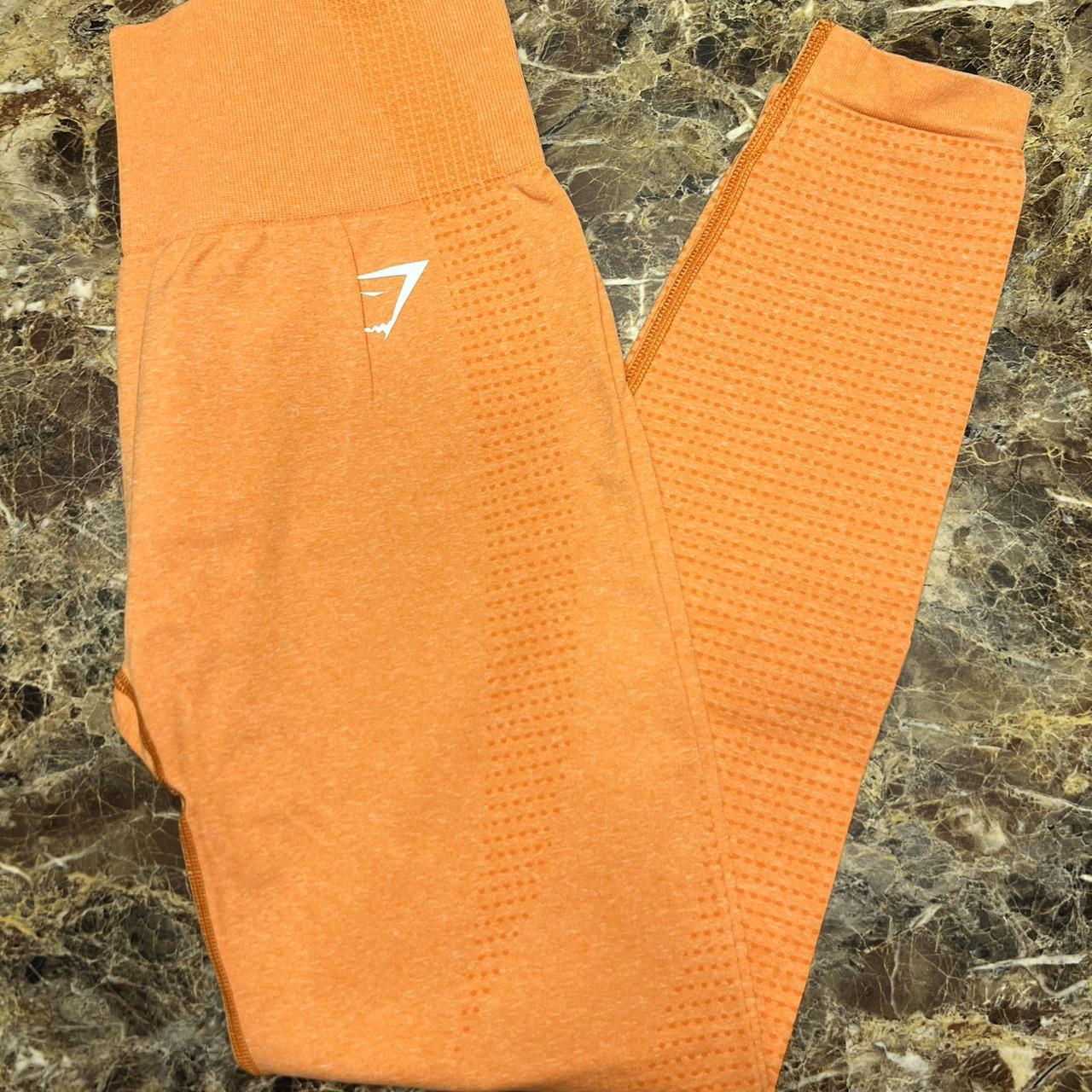 Gymshark Flawless Knit burnt orange seamless leggings size medium