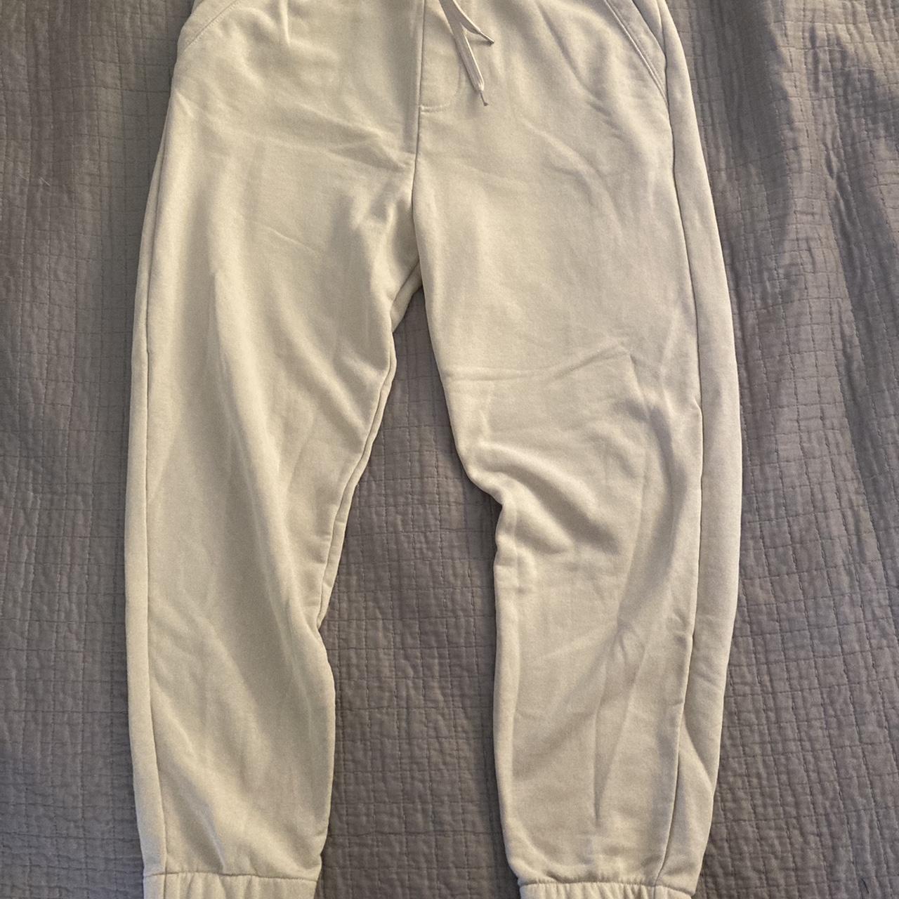 Cream Zara sweat pants size medium. 37 inch length... - Depop