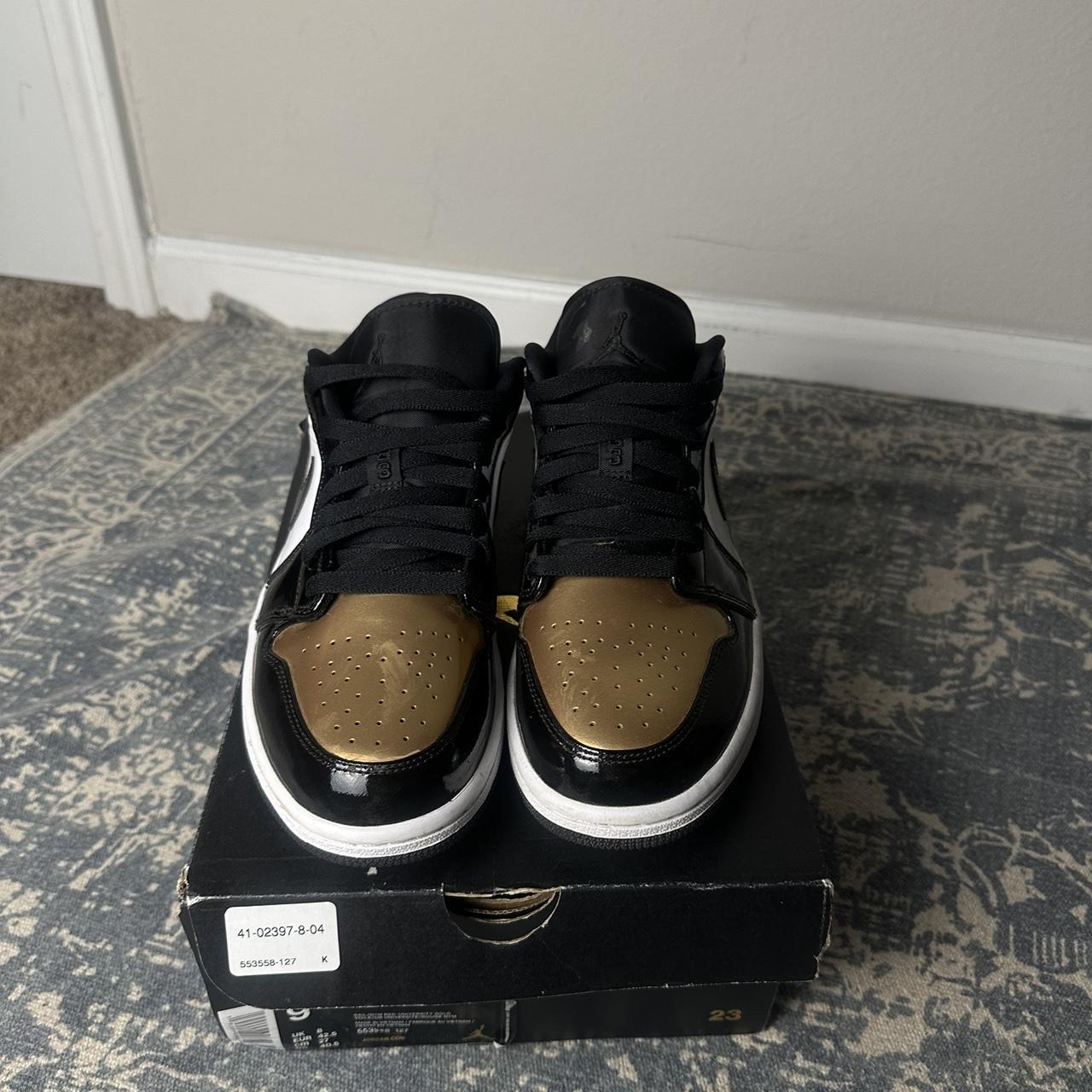 all black patent leather jordans