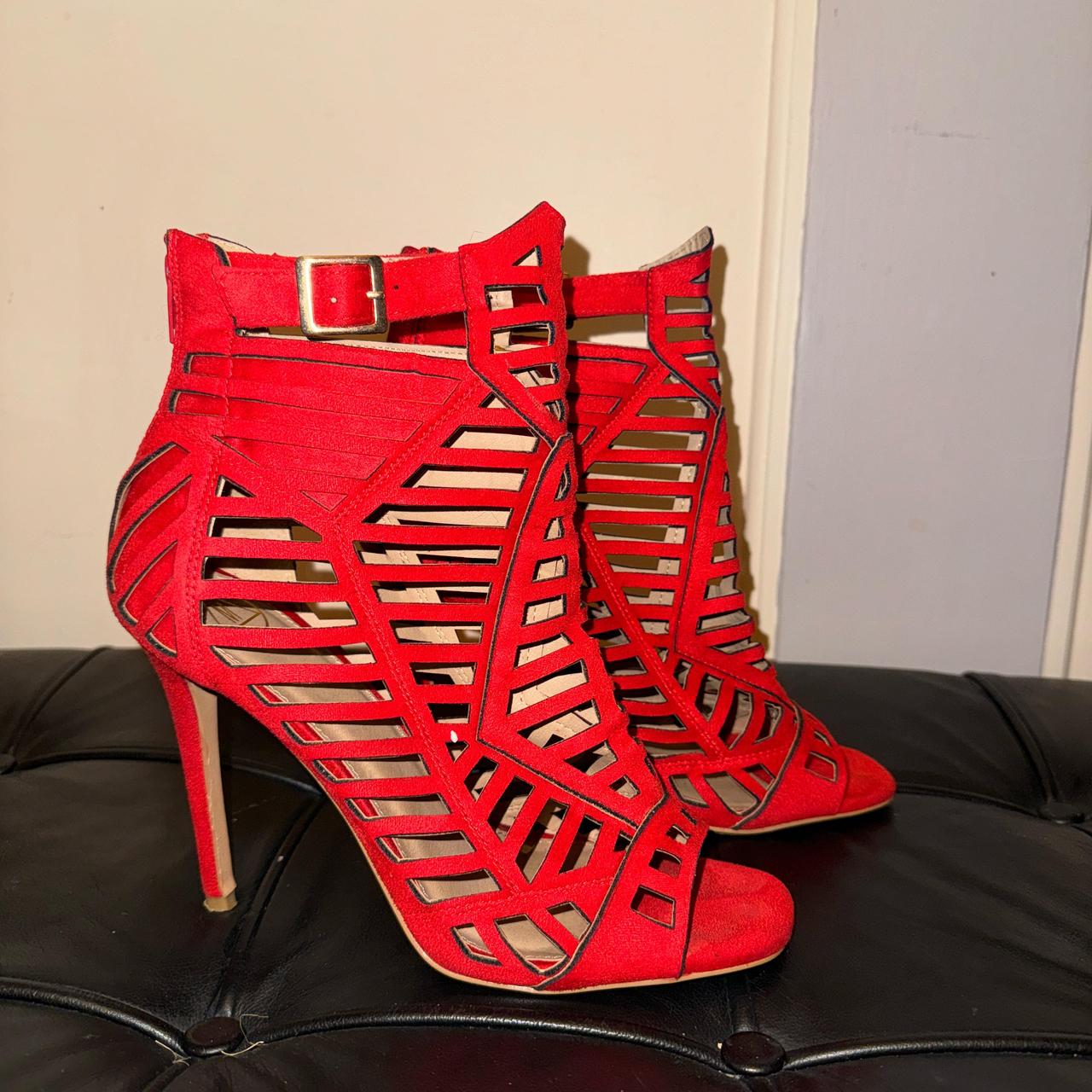 Missguided red heels best sale