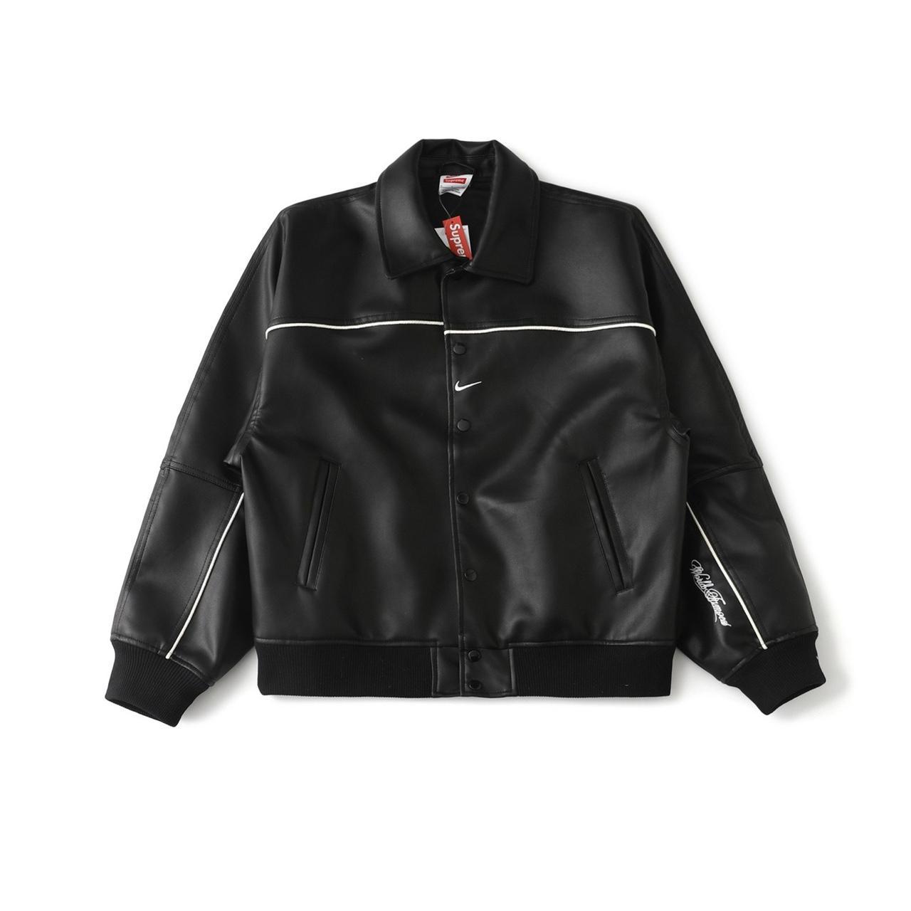 nike supreme leather jacket