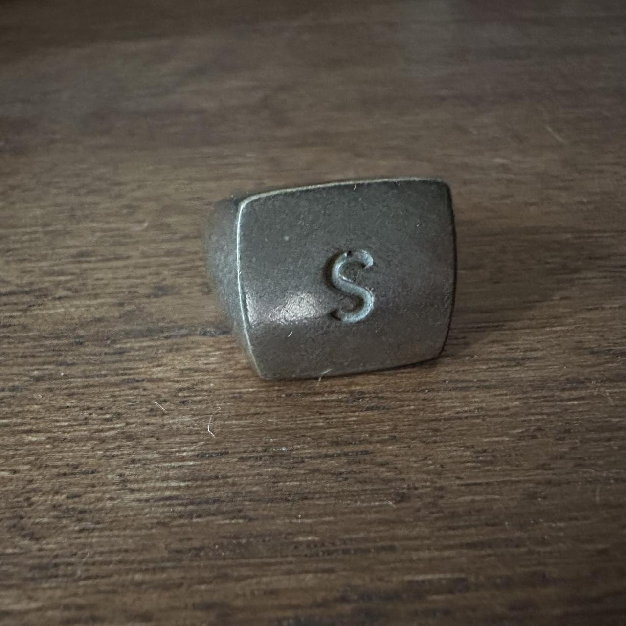 Women's Ring - Silver – S initial silver monogram… - image 1