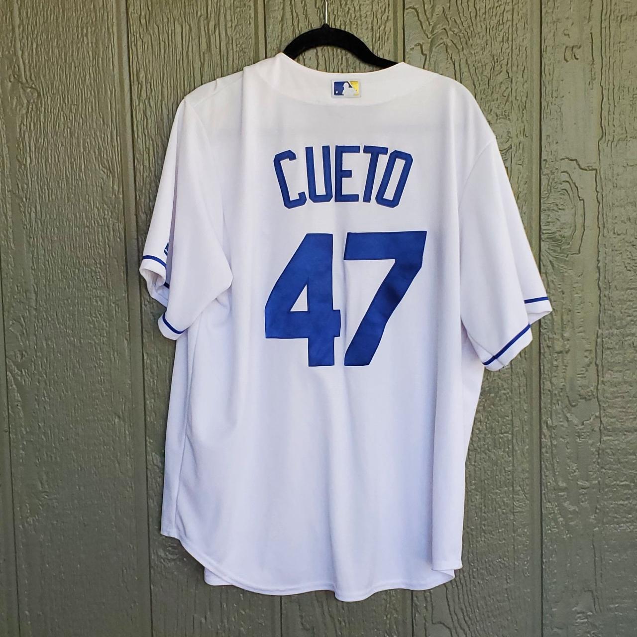 Majestic Johnny Cueto Kansas City Royals Blue Jersey Name and Number T-shirt  Small : : Sports, Fitness & Outdoors