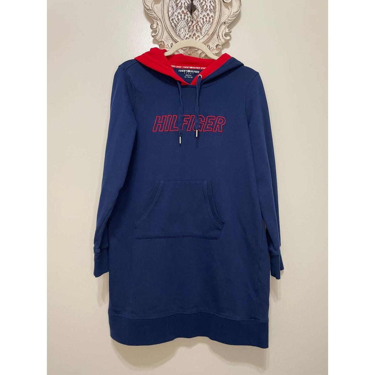 Tommy Hilfiger Sport Hoodie Dress Long Sleeve Blue