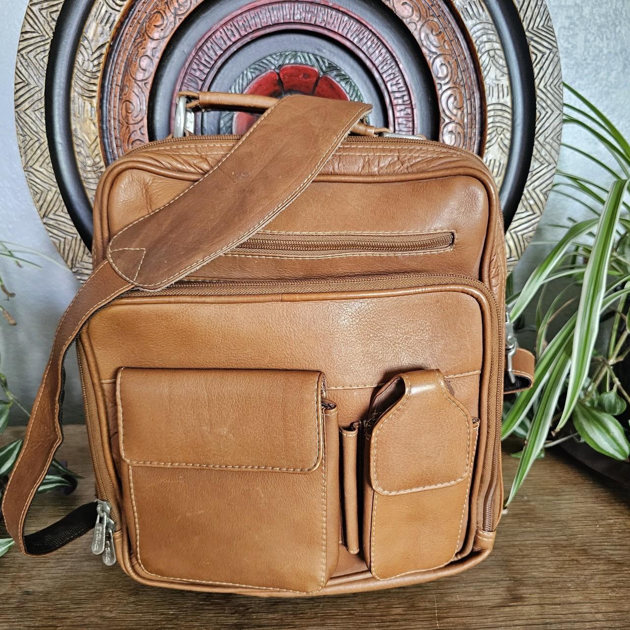 Piel leather cheap messenger bag