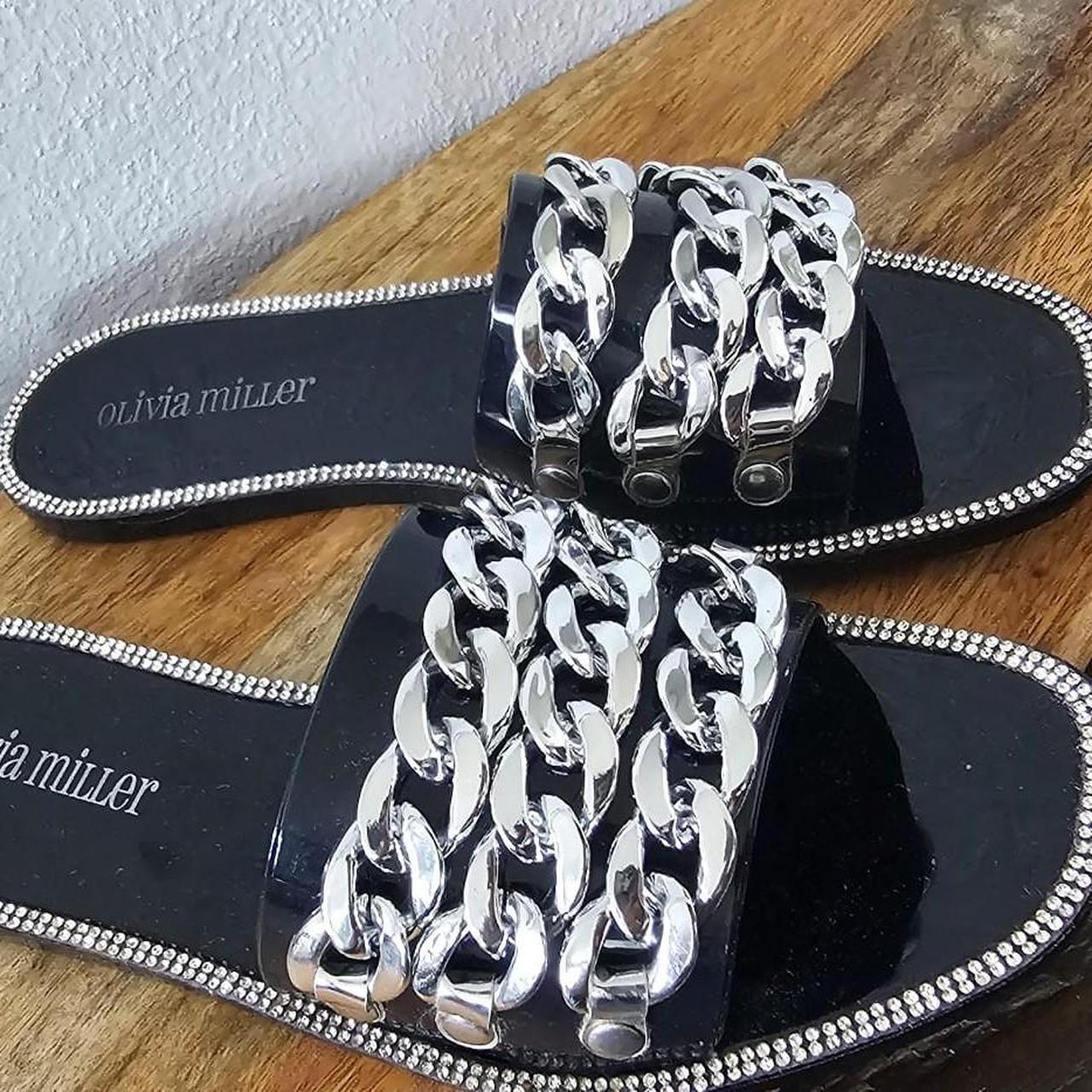 Olivia miller rhinestone flip on sale flops