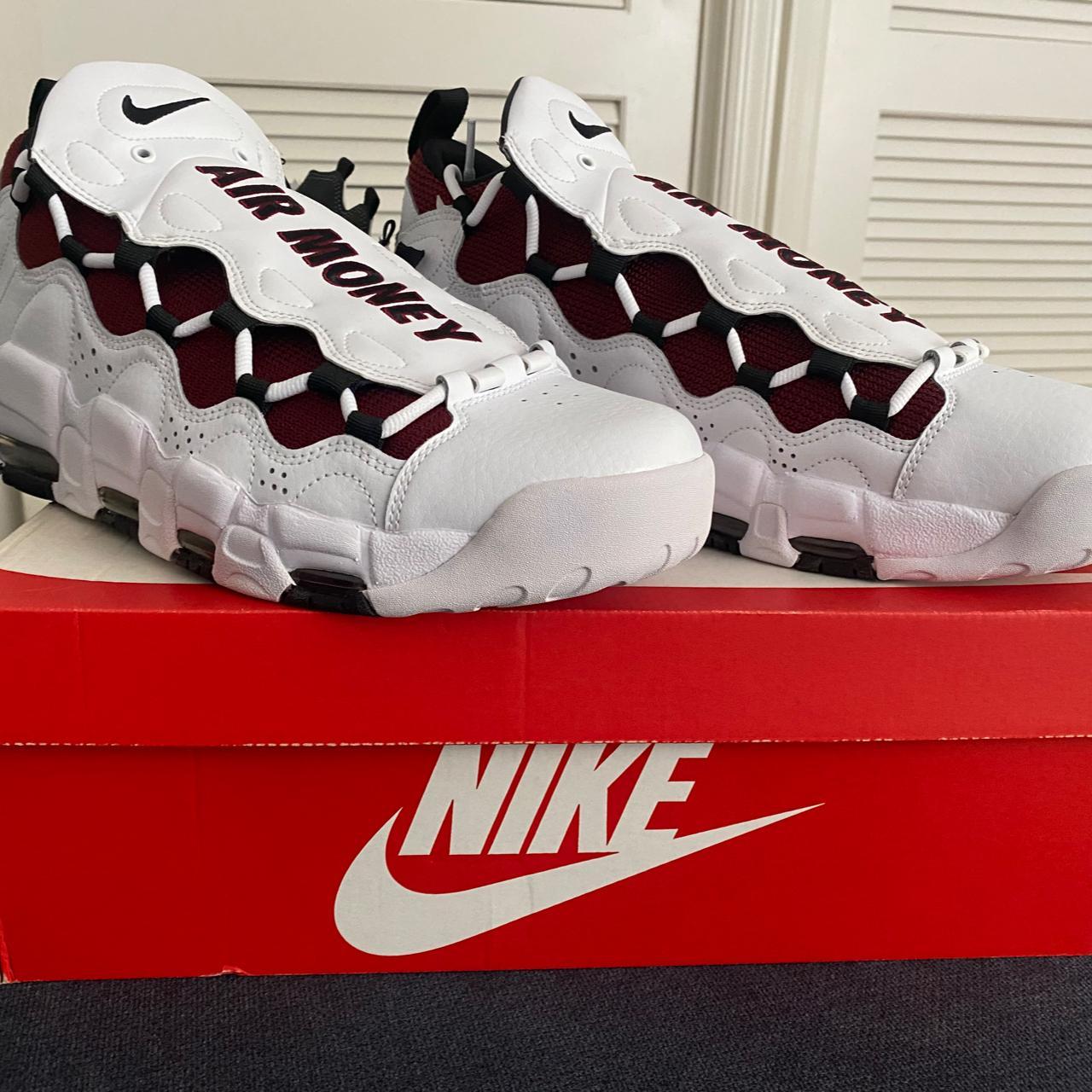 Nike air money on sale white and red