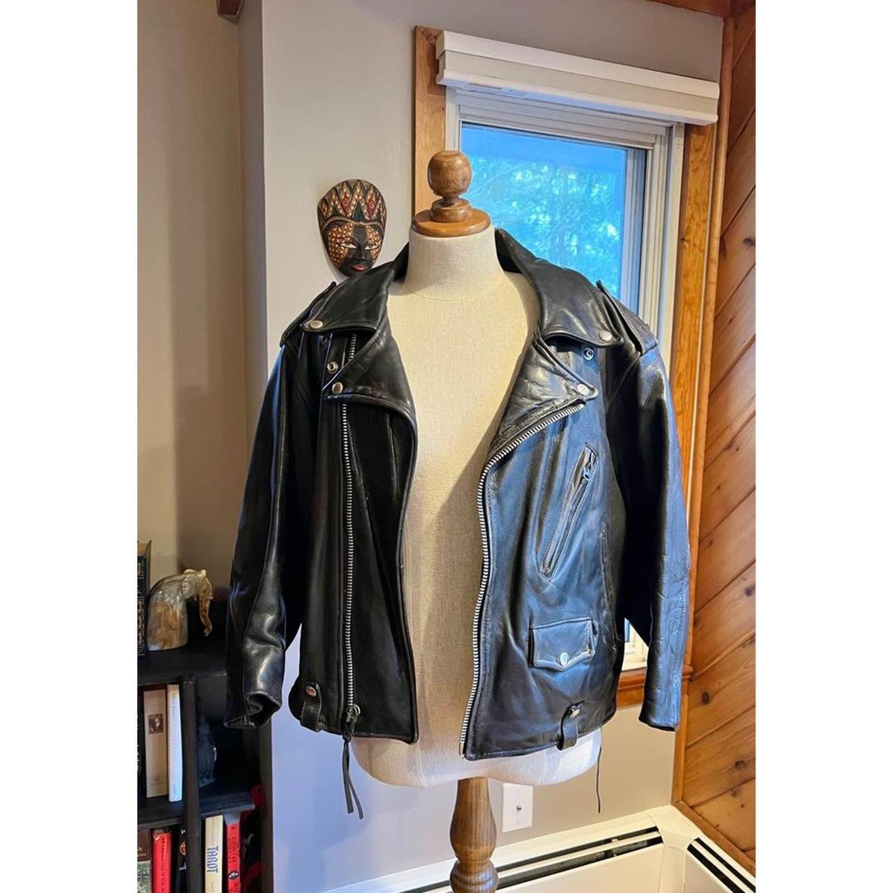 Vintage Avirex authentic leather motorcycle jacket.... - Depop