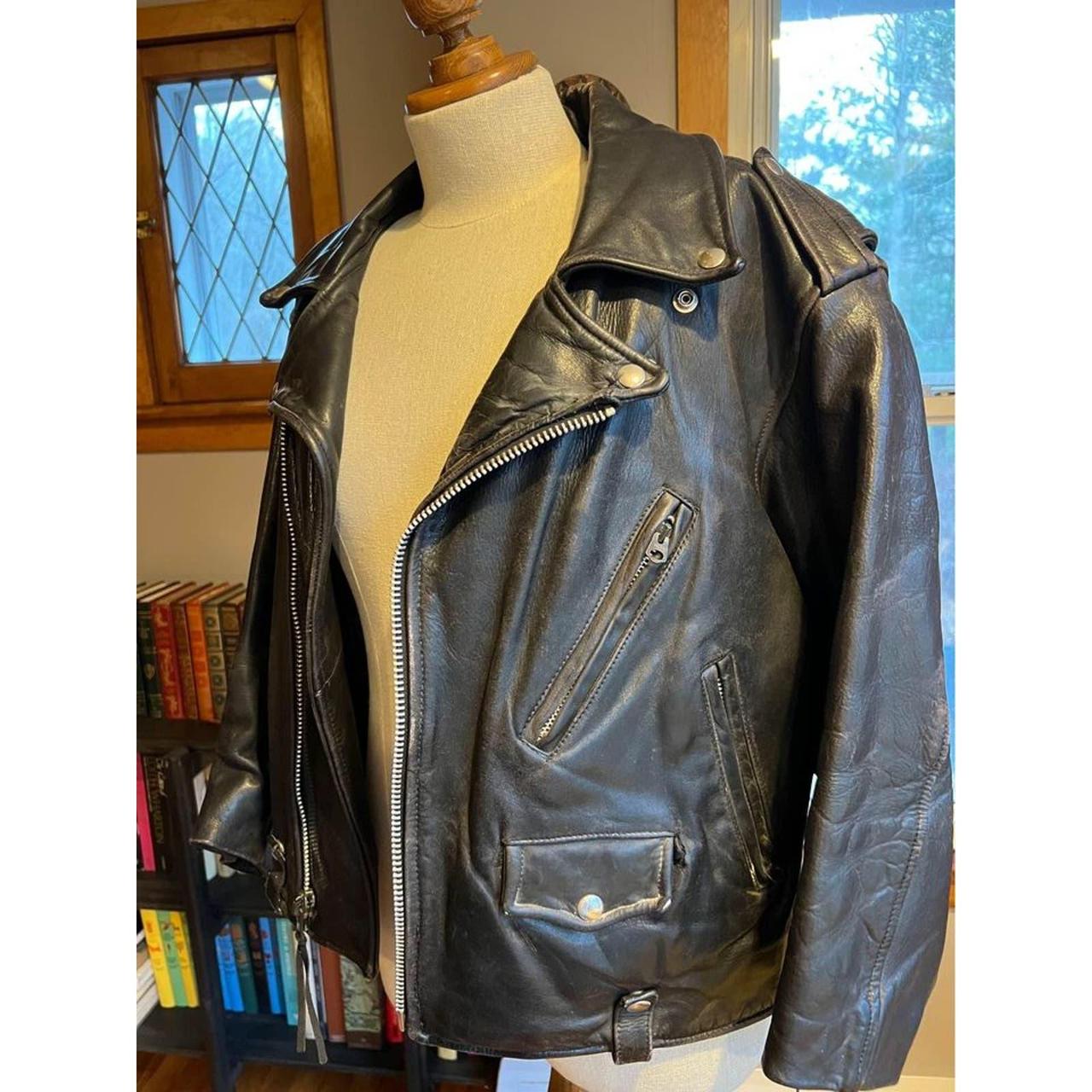 Vintage Avirex authentic leather motorcycle jacket.... - Depop