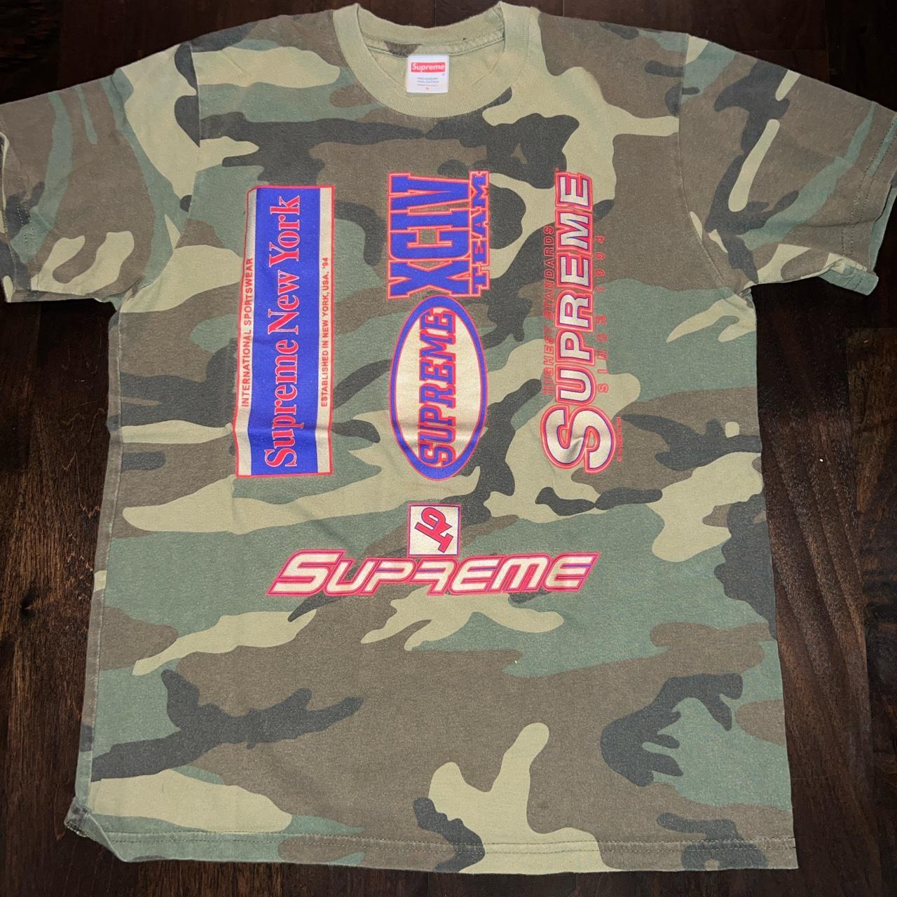 Supreme woodland camo multi logo tee