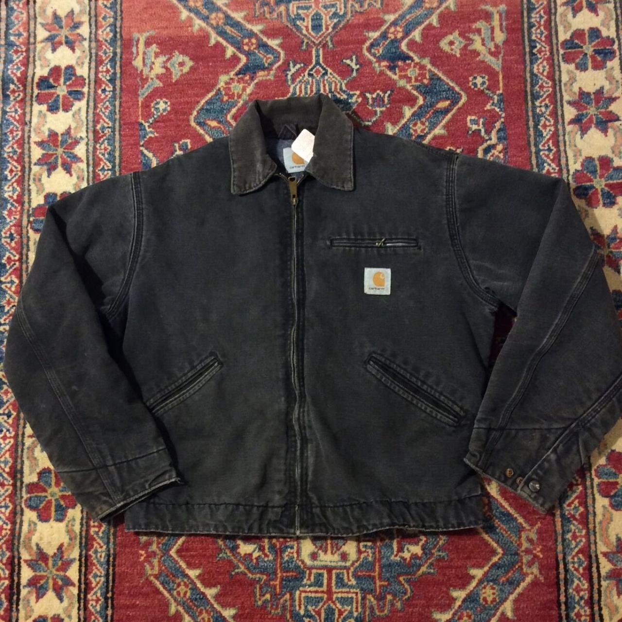 Vintage 90s Carhartt Detroit Jacket - Classic Black,... - Depop