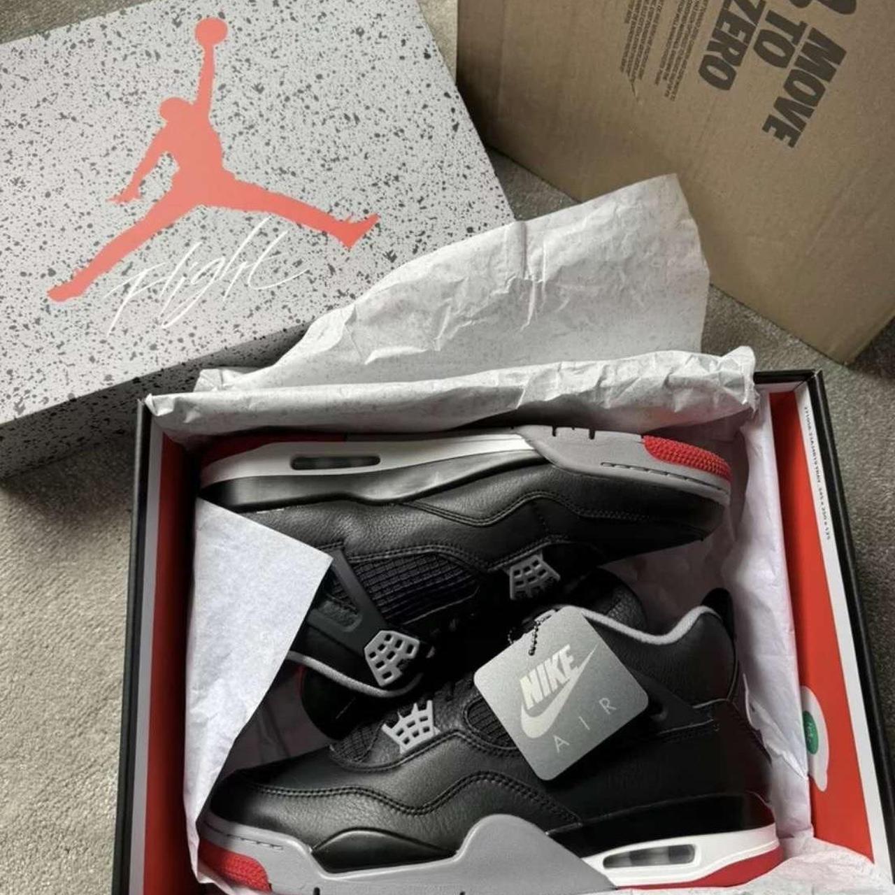 jordan 4 black grey red