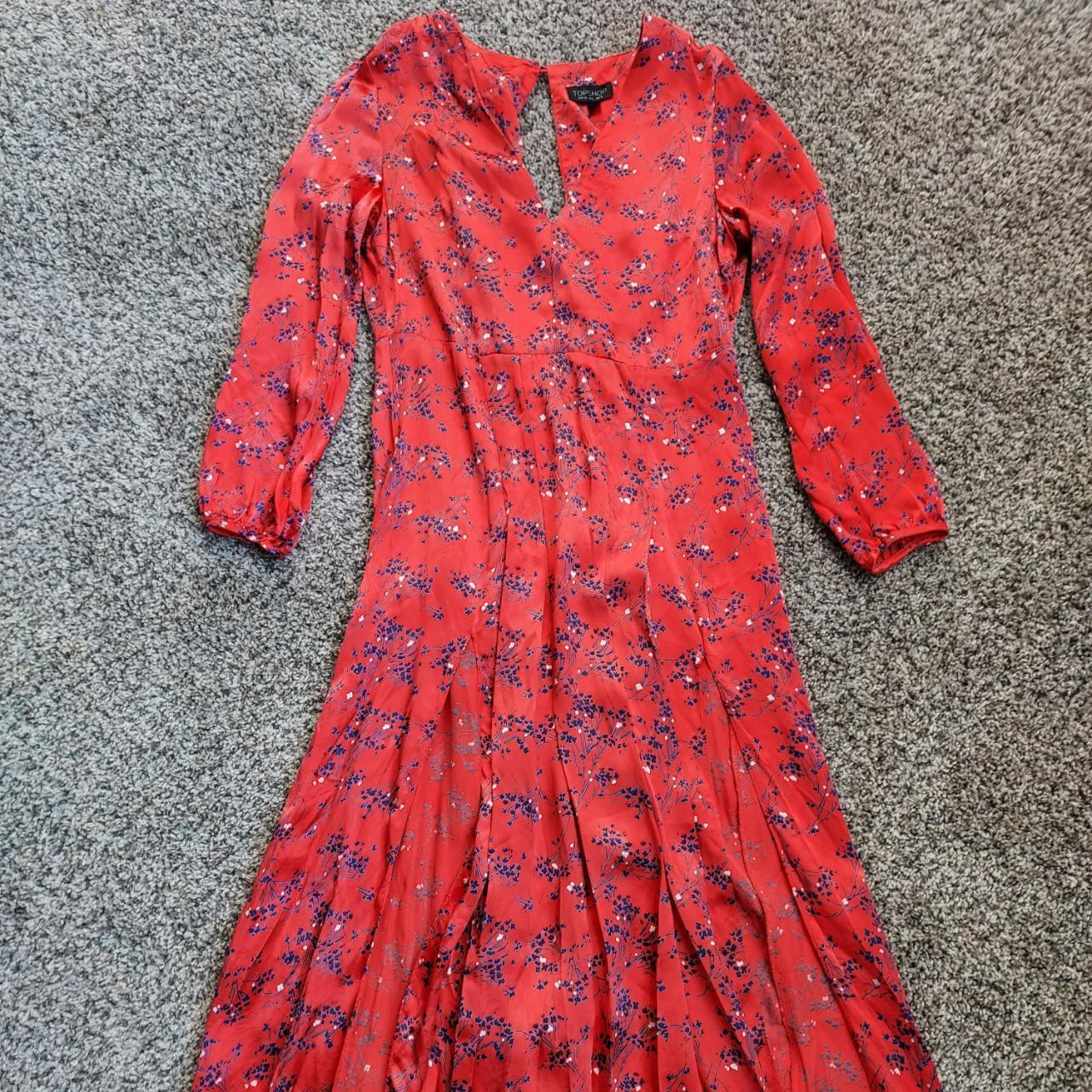 Topshop floral hot sale satin dress