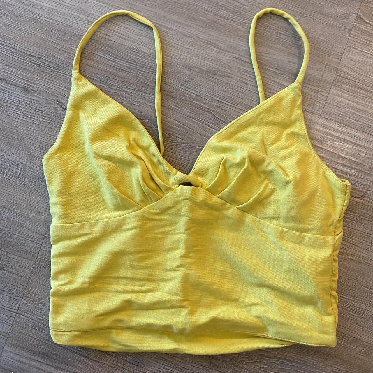 Cider Yellow Crop Top - Depop