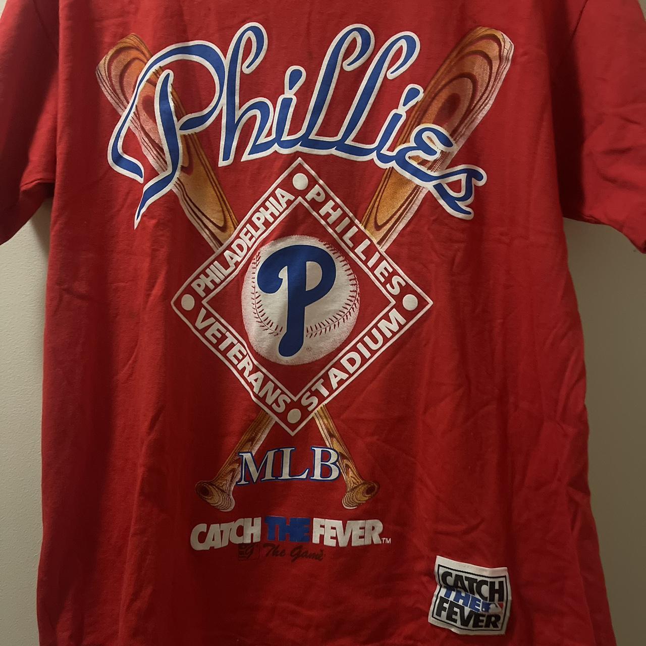 Philadelphia Phillies 1993 The Game T Shirt L Catch the Fever Baseball VTG  90s