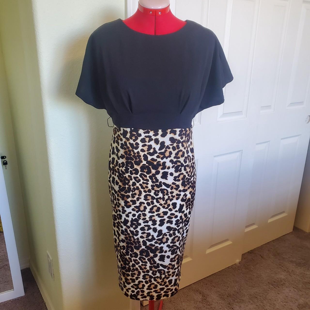 Leopard print 2024 pencil dress