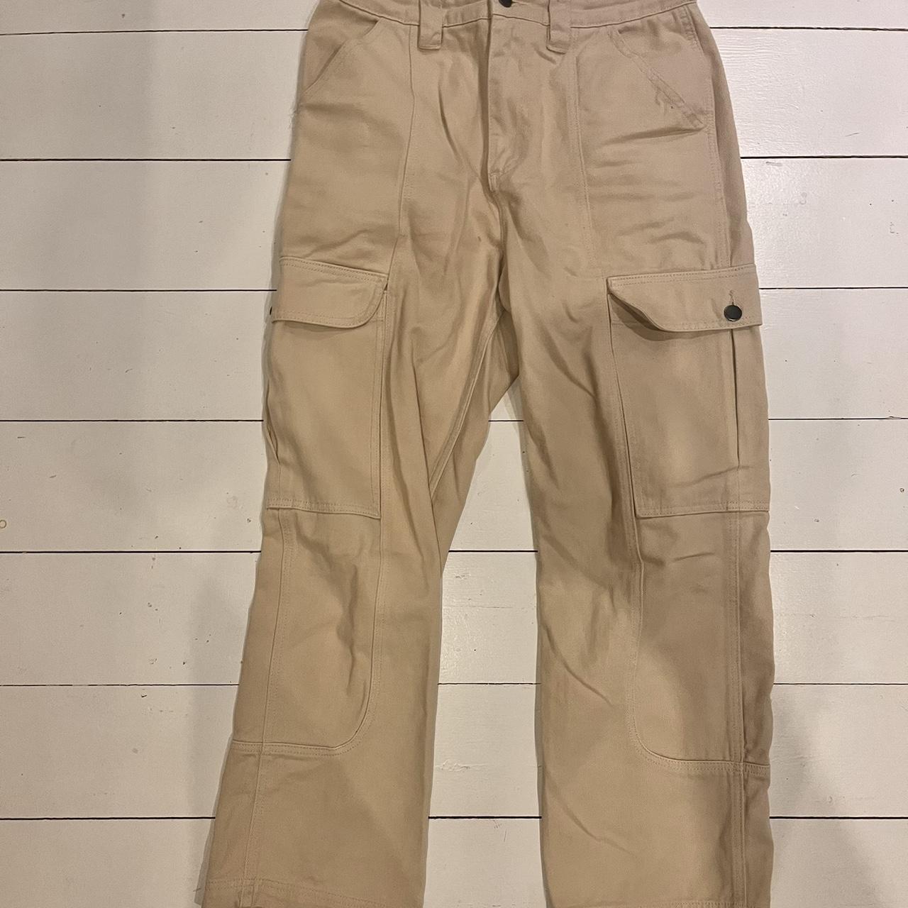 Beige BillaBong cargo trousers - Depop